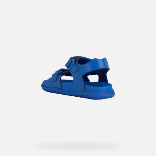 Water-Resistant Junior Sandal Created With Open-Air Adventures In Mind. Cast In A Monochrome Royal-Blue Palette, This Sporty-Looking Piece Of Footwear Is Lightweight, Flexible And Easy To Adjust. Crafted From A Quick-Drying Leather-Effect Material, It Is Set On A Tough Outsole With An Outstanding Grip On Slippery Terrain Too. - Húnar - Ec X20502 30