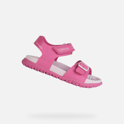 Water-Resistant Sandal For Girls Created With Open-Air Adventures In Mind. Cast In Fuchsia And Pale Pink, Fusbetto Is A Sporty-Looking Piece Of Footwear With A Lightweight, Flexible And Easy-To-Adjust Design. Crafted From A Quick-Drying Leather-Effect Material, It Is Set On A Tough Outsole With An Outstanding Grip On Slippery Terrain Too. - Húnar - Ec X30561 100