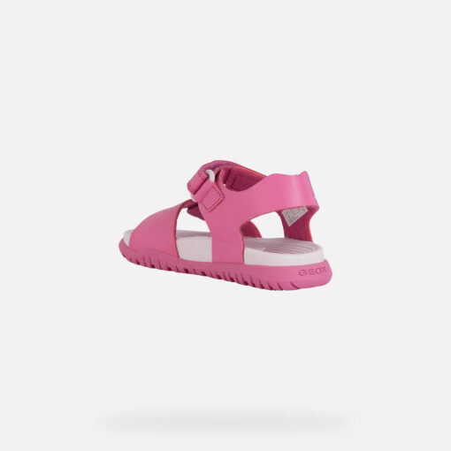 Water-Resistant Sandal For Girls Created With Open-Air Adventures In Mind. Cast In Fuchsia And Pale Pink, Fusbetto Is A Sporty-Looking Piece Of Footwear With A Lightweight, Flexible And Easy-To-Adjust Design. Crafted From A Quick-Drying Leather-Effect Material, It Is Set On A Tough Outsole With An Outstanding Grip On Slippery Terrain Too. - Húnar - Ec X30561 30