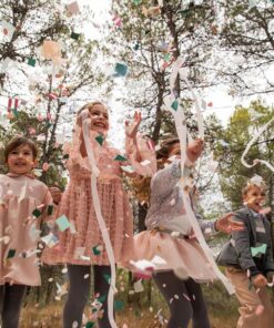 Petal-Colored Tulle Dress With Soft Voilè Lining. Back Zipper Opening. Stone-Colored Leotards. Dress: 100% Polyester Lining: 100% Cotton Tights: 80% Cotton 17% Polyamide 3% Elastane - Húnar - 5 Arena 1