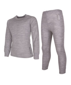 Merino ullarföt jr - Grey Melange