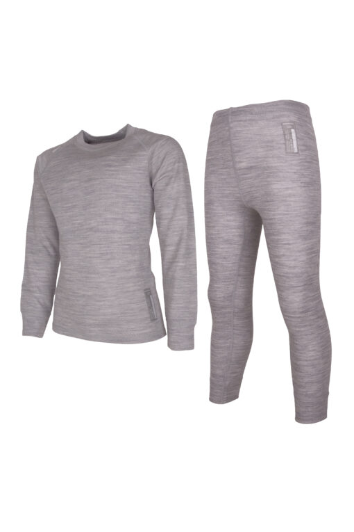 Merino Ullarföt Jr - Grey Melange